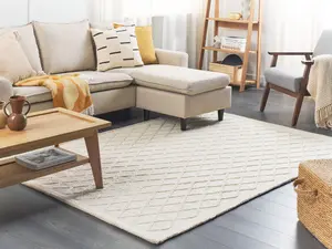 Area Rug 140 x 200 cm Off-White ERZIN