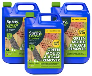 3 x 5L Spray & Leave Ready to Use Patio Cleaner - Removes Green Mould and Algae - No Mixing Required - 120sqm