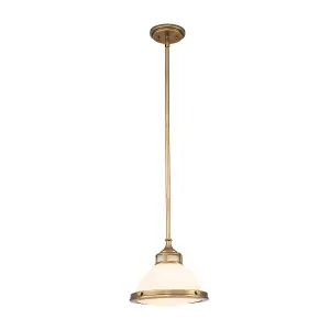 Elstead Hinkley Amelia Dome Pendant Ceiling Light Heritage Brass