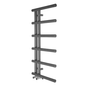 Right Radiators 988x500 mm Heated Towel Rail Oval Designer Ladder Warmer Radiator Anthracite