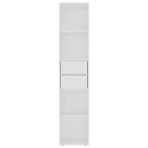 Berkfield Book Cabinet White 36x30x171 cm Engineered Wood