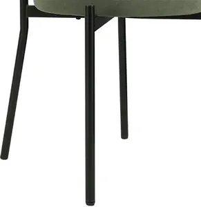 DUSK Mia Set Of 2 Dining Chairs - Matte Velvet - Sage Green