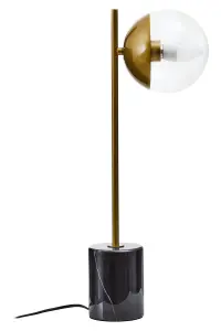 Interiors by Premier Contemporary Small Gold Finish Metal Table Lamp, Versatile Desk Lamp, Sturdy Modern Ambient Lamp On Table