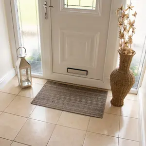  Non-Slip Indoor Door Mat Beige / Rectangle W50 x L80 cm