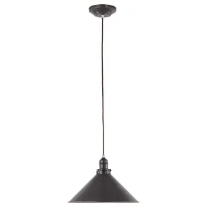 Elstead Provence 1 Light Dome Ceiling Pendant Old Bronze, E27