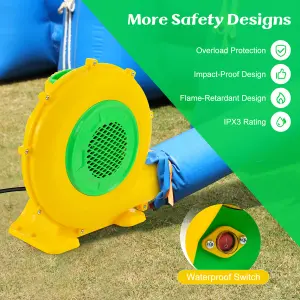 Costway Inflatable Blower 680W 0.9 HP Electric Bounce House Blower 2340 PA Air