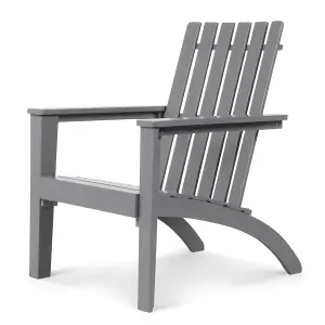 Costway Solid Acacia Wood Adirondack Chair Outdoor Patio Chair Lawn Chair