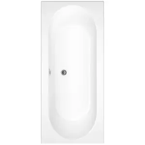 SunDaze 1700 x 700mm Gloss White Acrylic Rectangular Straight Bath Double Ended