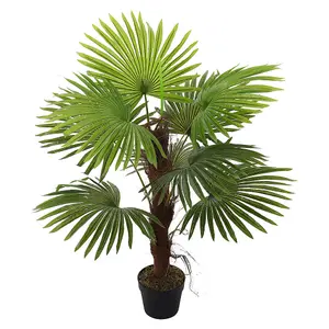 Artificial Plant Fake Cycas Tree House Plant in Black Pot 82 cm