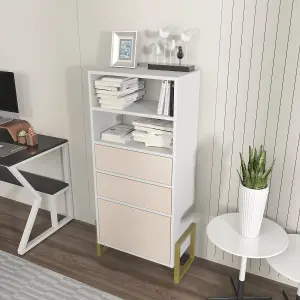 Decorotika - Utopia Bookcase Bookshelf Shelving Unit with 3 Cabinets and 2 Shelves