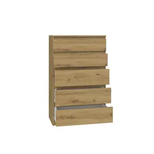 Tonya 5 Drawer 70cm Chest of Drawers Artisan Oak