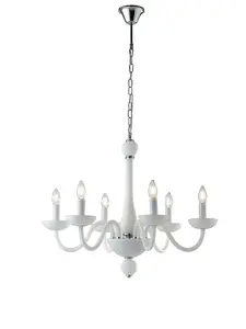 Luminosa ALFIERE 6 Light Chandeliers White 74x59cm