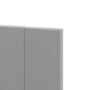 GoodHome Alpinia Painted Matt slate grey wood effect Drawer front, Pack of 3 (H)715mm (W)597mm (T)18mm