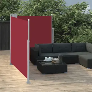 Berkfield Retractable Side Awning Red 160x600 cm