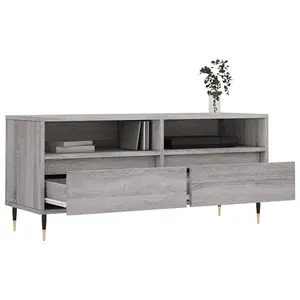 Berkfield TV Cabinet Grey Sonoma 100x34.5x44.5 cm Engineered Wood