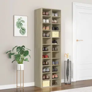 Berkfield Shoe Cabinet Sonoma Oak 54x34x183 cm Engineered Wood