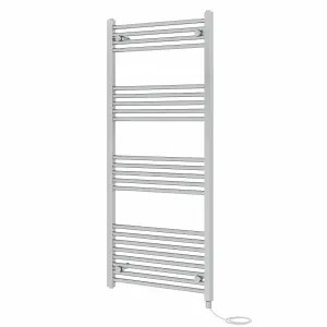 Rinse Bathrooms 800W Electric Heated Warming Towel Rail Bathroom Radiator Chrome - 1400x600mm