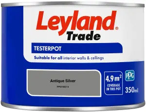 Leyland Trade Vinyl Matt Walls & Ceilings Emulsion Paint Antique Silver (PPG1002-5) 350ml Tester