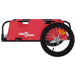 vidaXL Bike Trailer Red Oxford Fabric and Iron