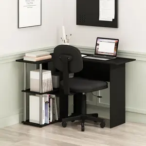 Angulo L-Shape Computer Desk Black / Americano