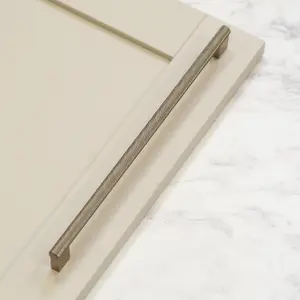 320mm Brushed Nickel Cabinet Handle Textured Knurled Kitchen Bedroom Bathroom Cupboard Door Drawer Pull Furniture Replacement