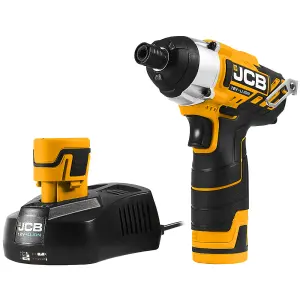 JCB 12V Cordless 4-in-1 Drill Driver 2x 2.0AH Li-ion Batteries in W-Boxx 102 Power Tool Case 21-12TPK2-WB-2