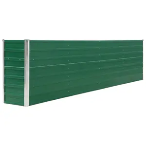 Berkfield Raised Garden Bed 320x40x77 cm Galvanised Steel Green