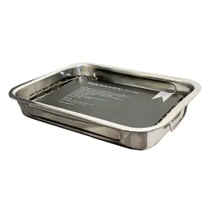 Buckingham Open Roasting Pan with Rack 32 cm x 24 cm , Stainless Steel