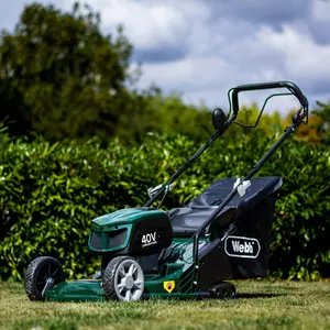 Webb WERR17LISPX2 43cm (17") Cordless 40v Self Propelled Rear Roller Rotary Lawnmower