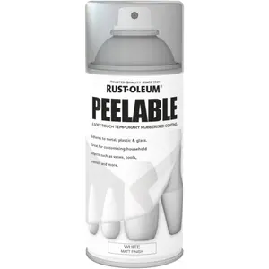 Rust-Oleum Peelable White Matt Spray paint, 150ml