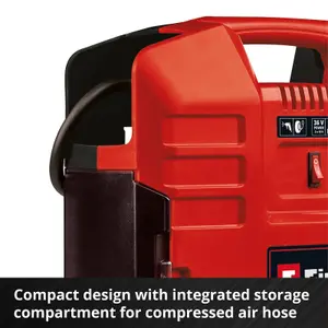 Einhell Portable Compressor 90L/min 36V With Accessory Kit 8 Bar Power X-Change PXC TE-AC 36/8 Li OF Set - Solo - Body Only