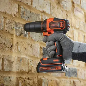 Black & Decker 18V Li-ion Cordless Combi drill & impact driver (2 x 1.5Ah) - BCK25S2S-GB