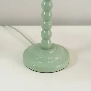 ValueLights Bobbles Sage Green Bobbin Table Lamp Base