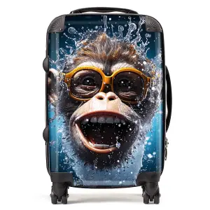 Splashart Cheeky Chimp Face Suitcase - Cabin