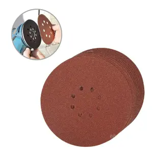 20 x Hook and Loop 225mm Sanding Disc Sheets 120 Grit Palm Sander Orbital Pads