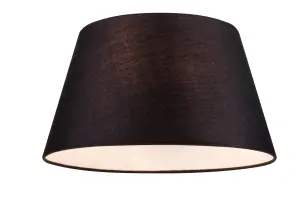 GoodHome Lokombi Charcoal Fabric dyed Light shade (D)30cm