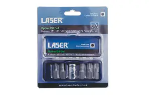 Laser Tools 0592 6pc Spline Bit Set with 3/8" Drive Bit Adaptor