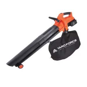 Yard Force 40V Cordless 3-in-1 Blower Vacuum & Mulcher with 2x20V & 4.0Ah Lithium-Ion Batteries LB C20B