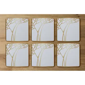 Square 6 Piece Coaster Set (Set of 6)