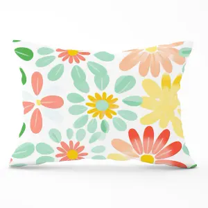 Green and Yellow Flowers Cushions 33cm x 48cm