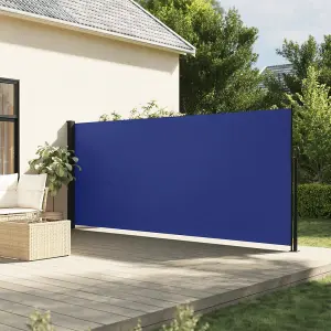 Berkfield Retractable Side Awning Blue 180x300 cm