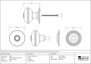 From The Anvil Polished Nickel Prestbury Centre Door Knob