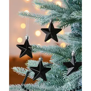 Star Christmas Tree Topper (Set of 6) Black