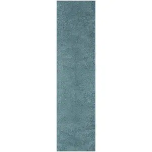 Myshaggy Collection Living Room Rugs Solid Design  Duck egg blue