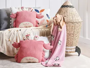 Set of 2 Cushions JARGALLI Cotton 35 x 35 cm For Kids Pink