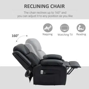 HOMCOM Riser and Recliner Chair Power Lift Recliner with Remote Black