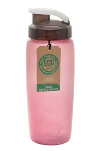 LocknLock Eco Pink Round Recycled Plastic Leakproof Sports Gym Hydration Bottle 500ml