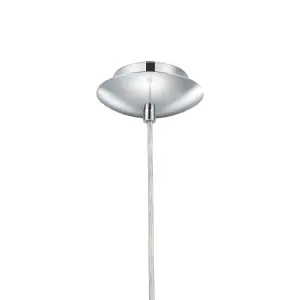 GoodHome Dimonika White Chrome effect Pendant ceiling light, (Dia)110mm