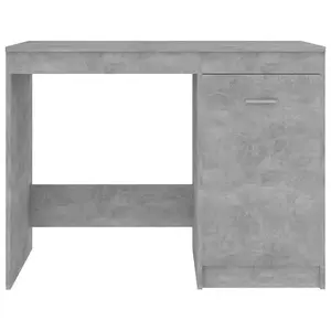 Berkfield Desk Concrete Grey 100x50x76 cm Engineered Wood