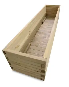 Primrose Pine Raised Flower Bed Planed Trough Planter - Treated Durable Pine & Responsibly Sourced Timber 180cm